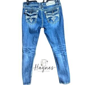 ROCK REVIVAL | Sequins Pocket Size 32 Andria Style Skinny Jeans {132}